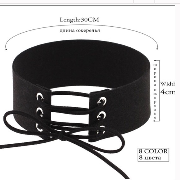 Lace Up Choker - Picture 5 of 6